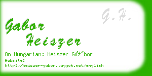 gabor heiszer business card